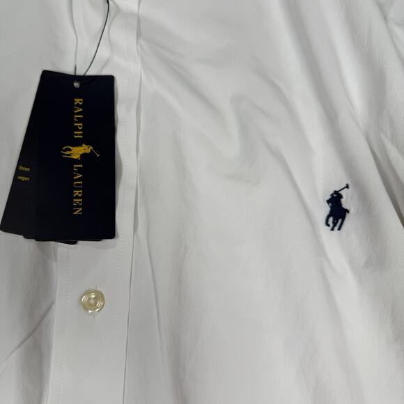 NWT Polo Ralph Lauren Performance White SS Button Dress Shirt Pony Mens Size 3XB - Picture 2 of 7